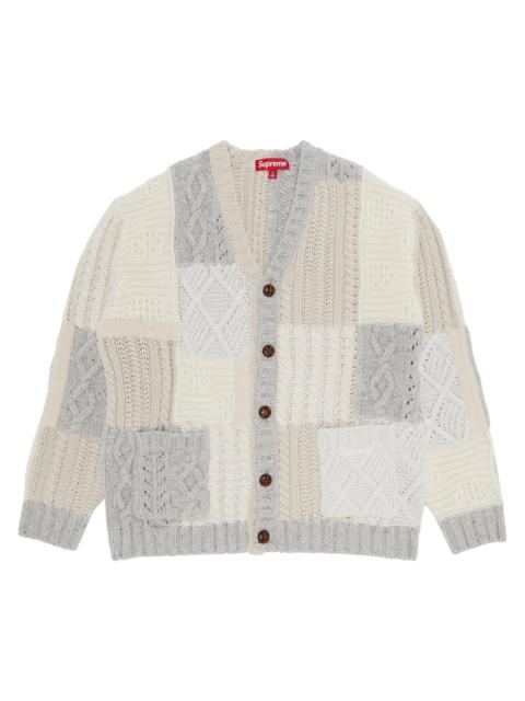 19SS Supreme Patchwork Mohair Cardigan L