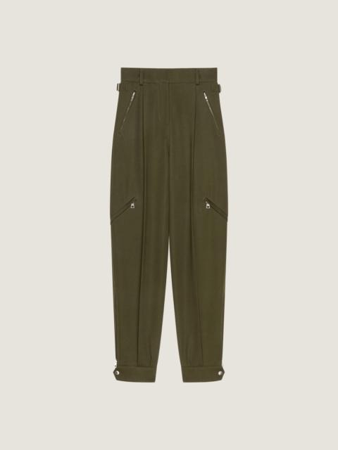 Givenchy ZIPPED PANTS IN COTTON AND WOOL
