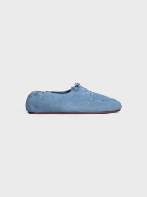 CELINE ADAM LACE-UP LOAFER IN SUEDE CALFSKIN