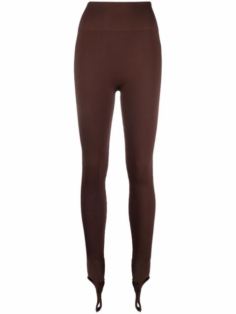 ANDREĀDAMO open-toe ribbed leggings