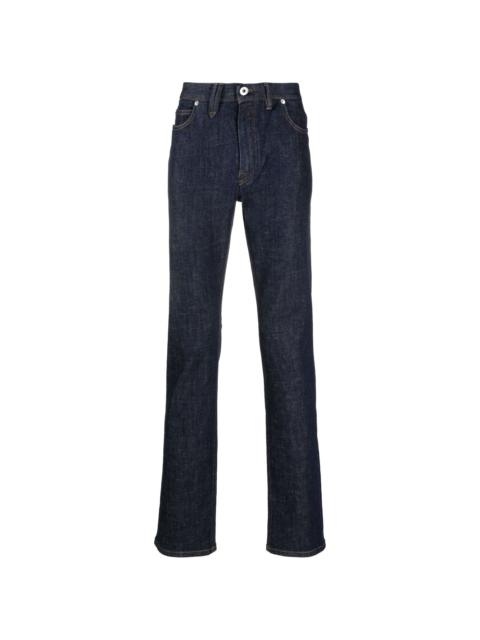 Brioni logo-patch straight-leg jeans