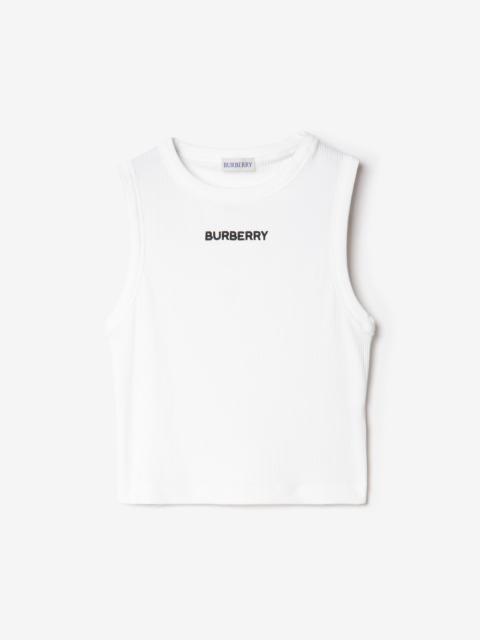 Burberry Ribbed Stretch Cotton Tank Top