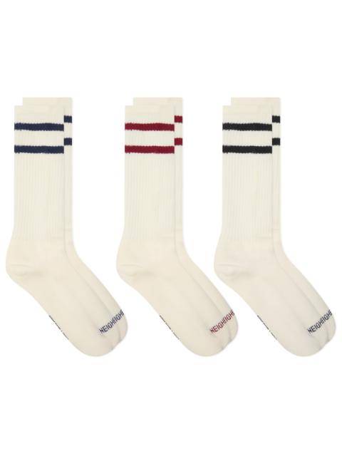 NEIGHBORHOOD Neighborhood Classic 3 Pack Socks
