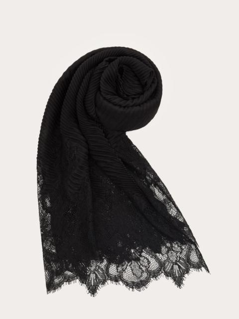 Valentino Pleated shawl 70x230 cm / 27.6x90.5”