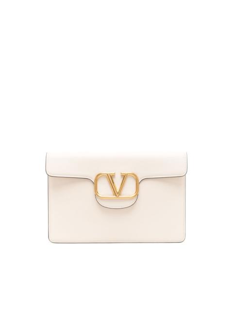 Valentino VLogo leather clutch bag