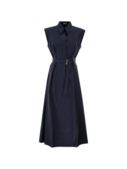 Brunello Cucinelli sleeveless belted maxi dress