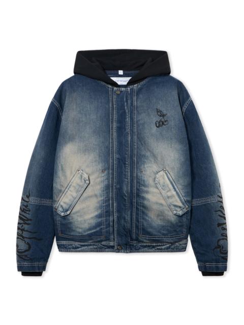 Off-White Cherry Jers Hoodie Den Jkt