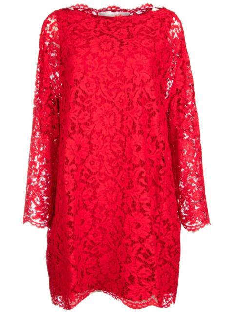 Valentino floral-lace mini dress