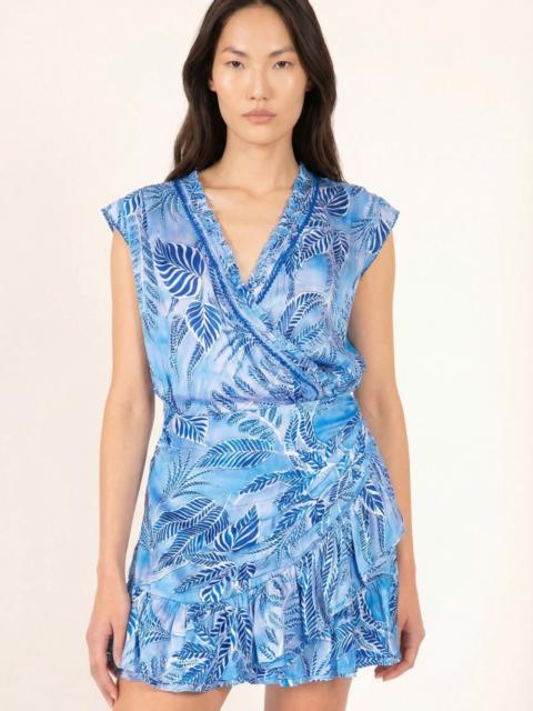 Poupette St Barth Mini Dress Estelle - Blue Calathea