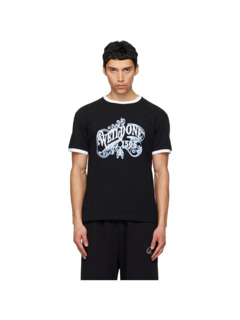 We11done Black Vintage Logo Ringer T-shirt