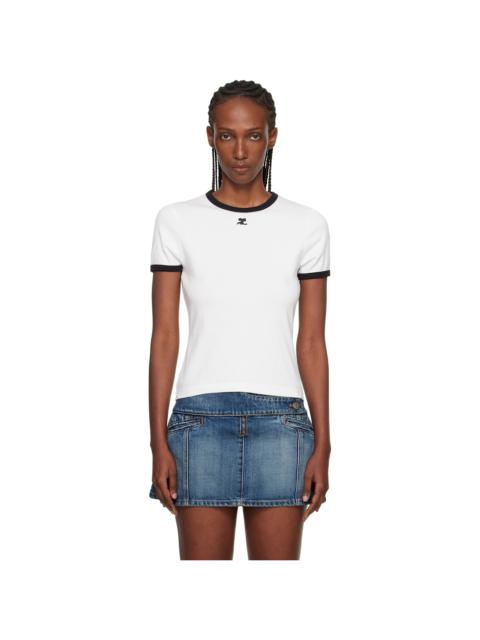 White Signature Contrast T-shirt