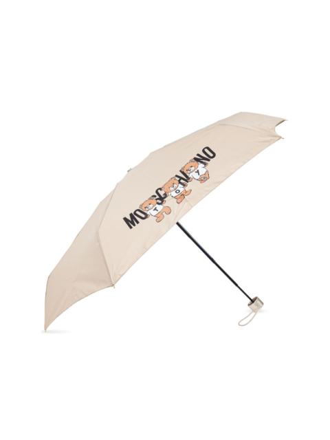 teddy bear-logo print compact umbrella