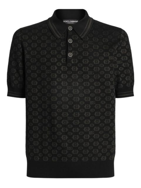 Dolce & Gabbana geometric-pattern polo shirt