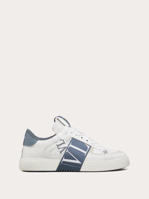VL7N LOW-TOP CALFSKIN AND FABRIC SNEAKER WITH BANDS