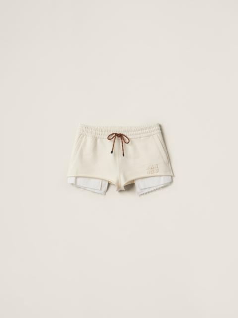 Miu Miu Cotton fleece shorts