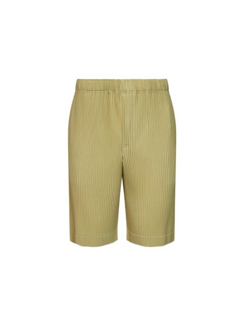 ISSEY MIYAKE Agave cream green COLOR PLEATS 2 Bermuda shorts