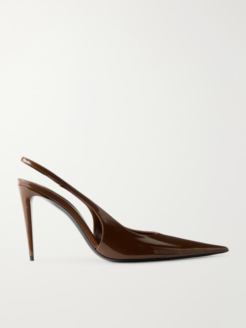 SAINT LAURENT Guermanted Leather Slingback Pumps