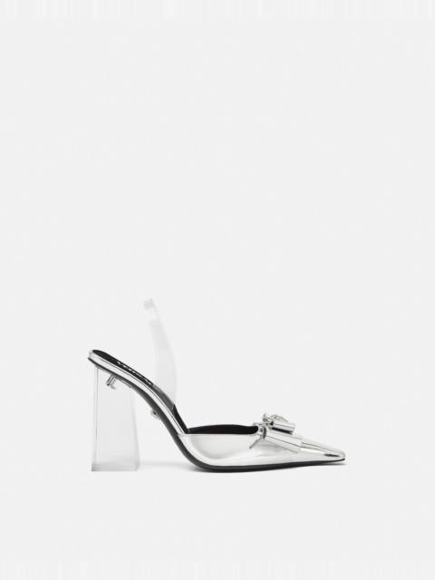 Gianni Ribbon Metallic Pumps 105 mm