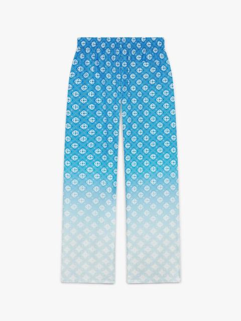 CASABLANCA Blue Gradient Diamond Monogram Silk Trousers | Casablanca Paris