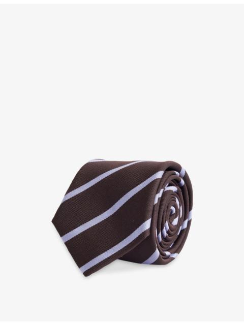 The Frankie Shop Lene Striped Silk-Blend Tie