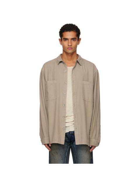 Rick Owens DRKSHDW Taupe Concordians Jumbo Shirt