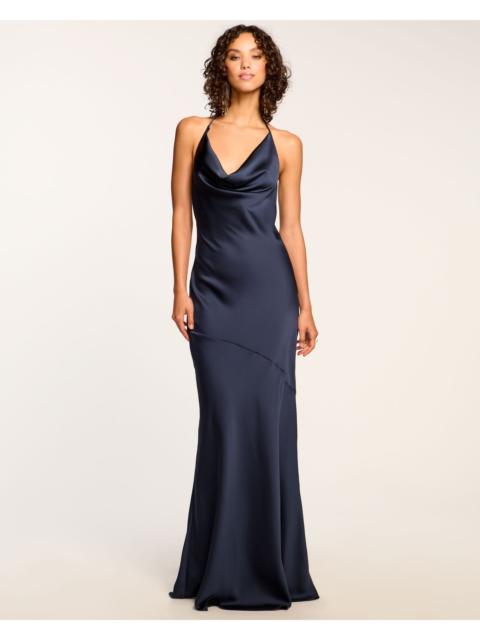 RAMY BROOK Haleigh Cowl Neck Halter Gown