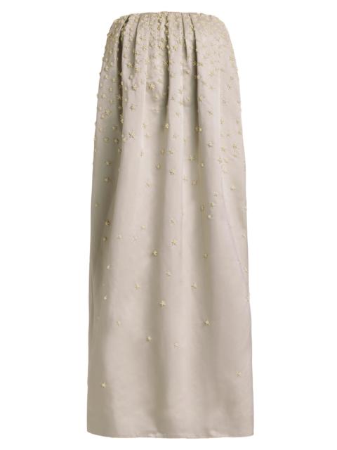 ADAM LIPPES Women's Brynn Strapless Beaded Silk Midi-Dress - Silver Multi