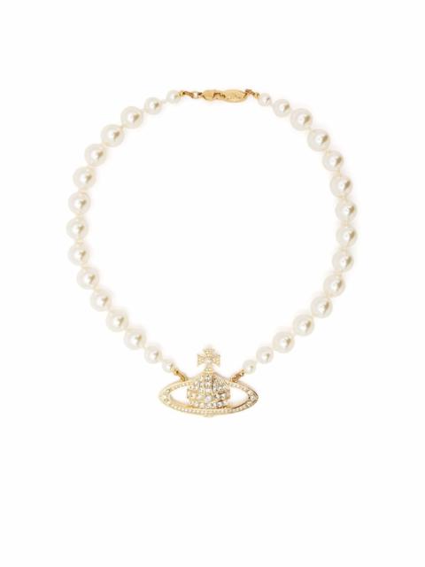 Bas Relief pearl-chain choker