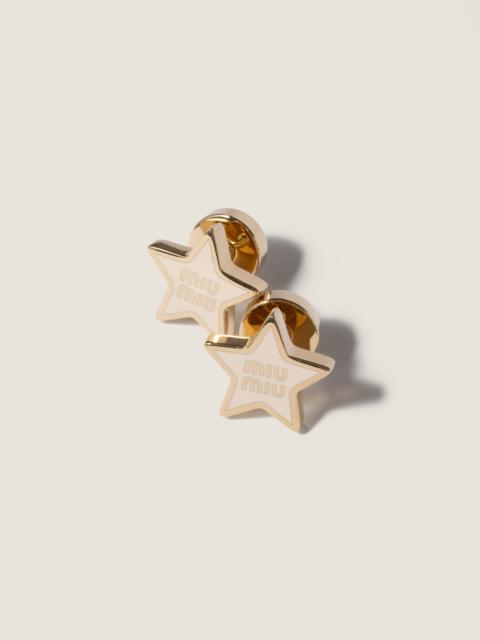 Miu Miu Enameled metal earrings