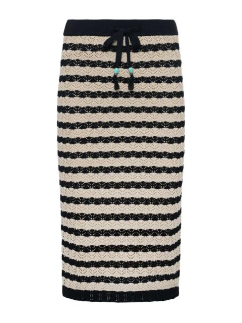 L'AGENCE Lacen Pointelle Knit Skirt