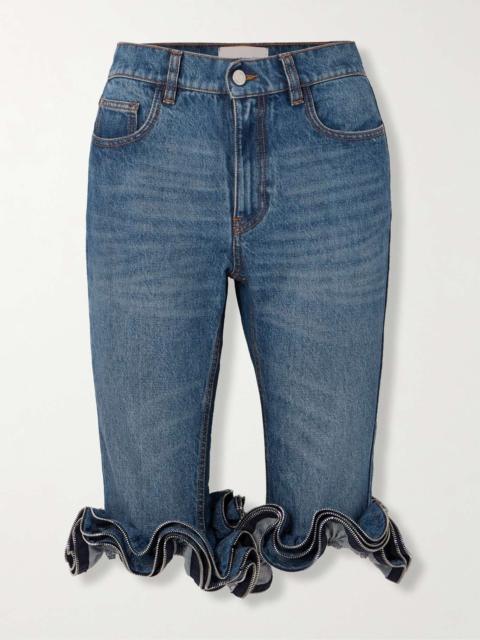 COPERNI Cropped Ruffle Denim Pants