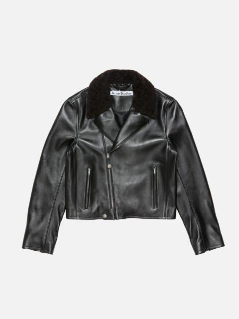 Acne Studios Leather biker jacket - Black