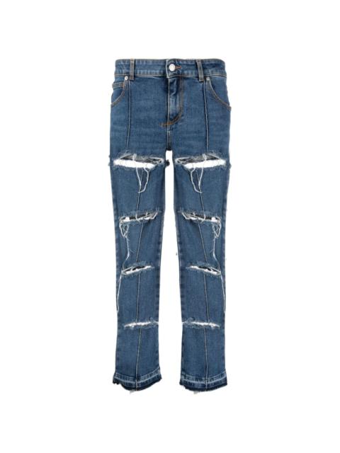 Alexander McQueen distressed cropped jeans