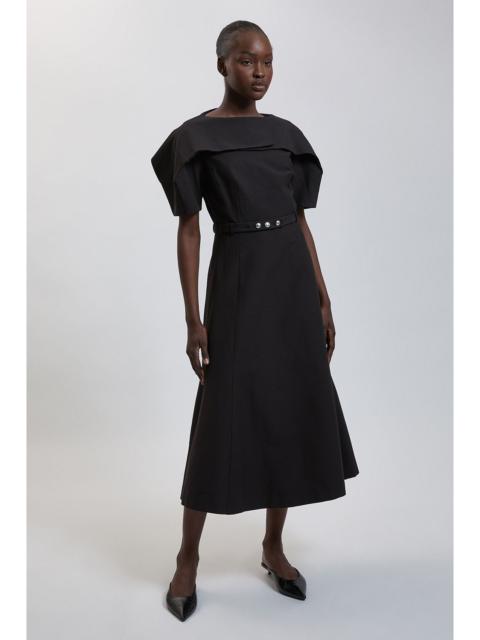 KAREN MILLEN Polished Compact Rounded Full Skirted Midi Dress