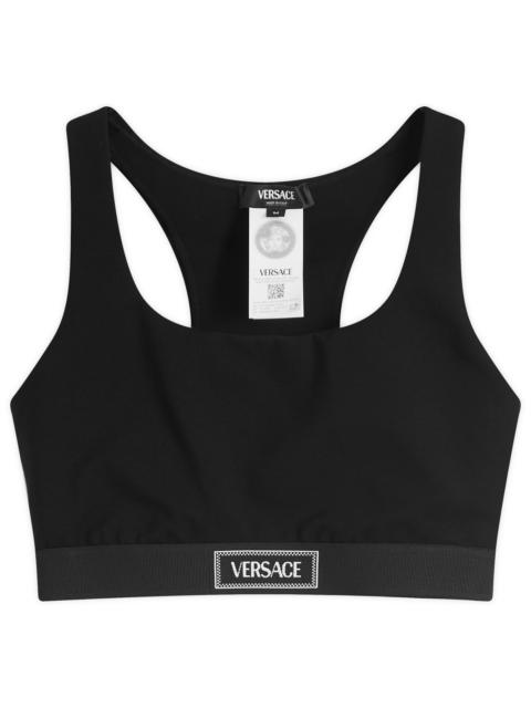 VERSACE Versace Box Logo Sports Crop Top