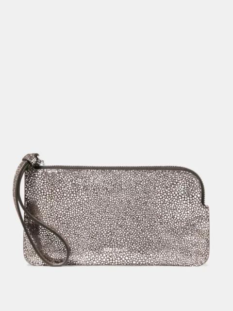 kate spade Zippy Metallic Dot Suede Wristlet