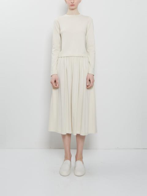 extreme cashmere n°403 Mary Xtra Short Cashmere Cotton Skirt — Bone