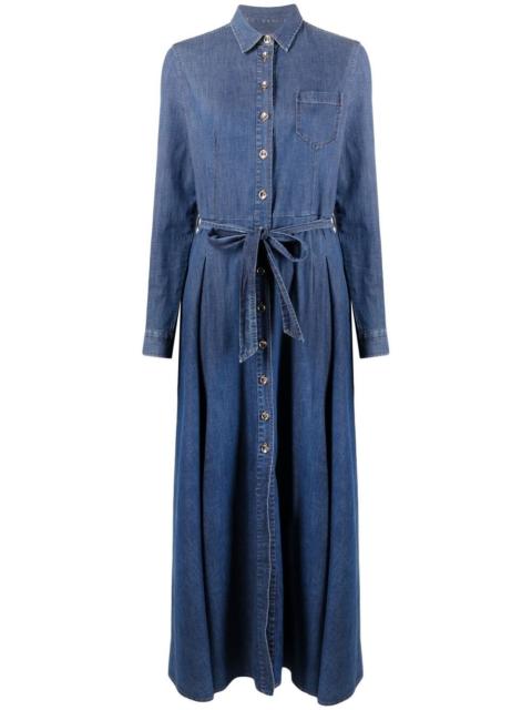 PHILIPP PLEIN denim maxi shirt dress