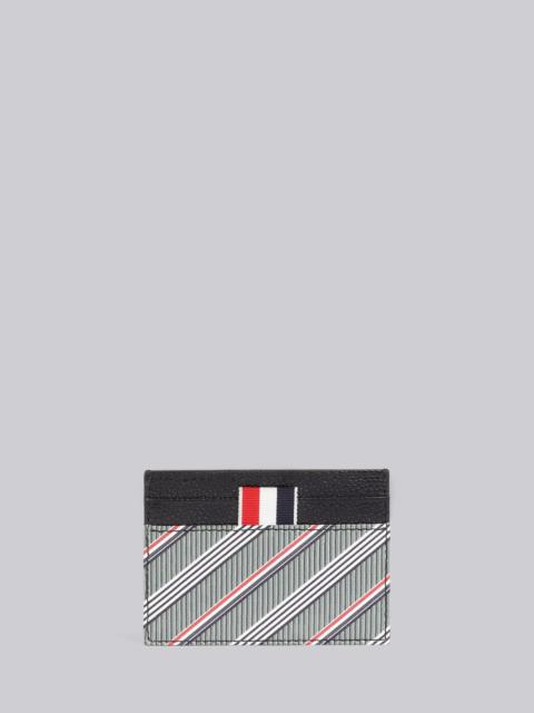 Thom Browne Medium Grey Monogram Coated Canvas Double Sided Card Holder
