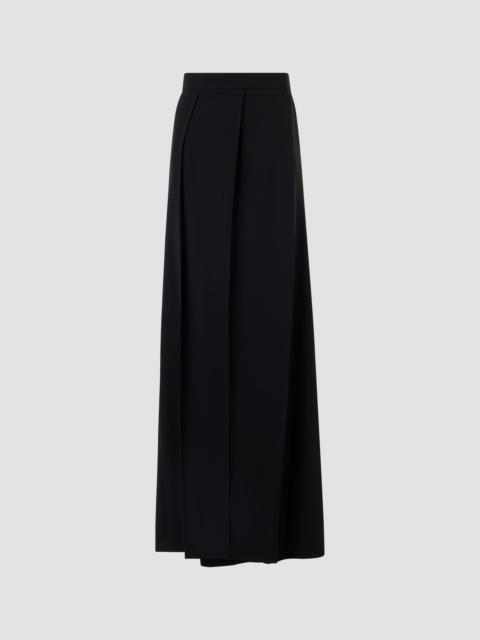 AKRIS Women's Fossil Pleated Wool Mid-Rise Straight-Leg Pants - Black