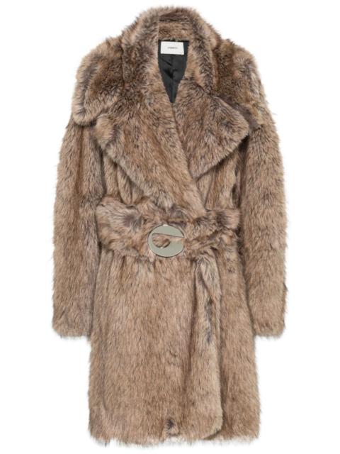 COPERNI faux-fur belted coat