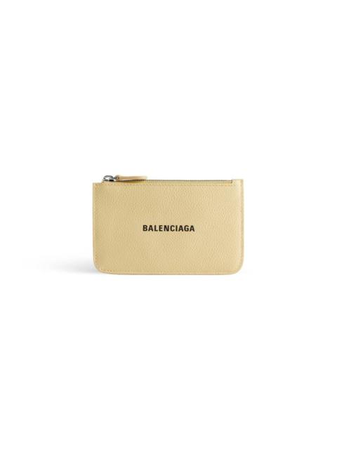 BALENCIAGA Women's Cash Large Long Coin And Card Holder in Light Yellow
