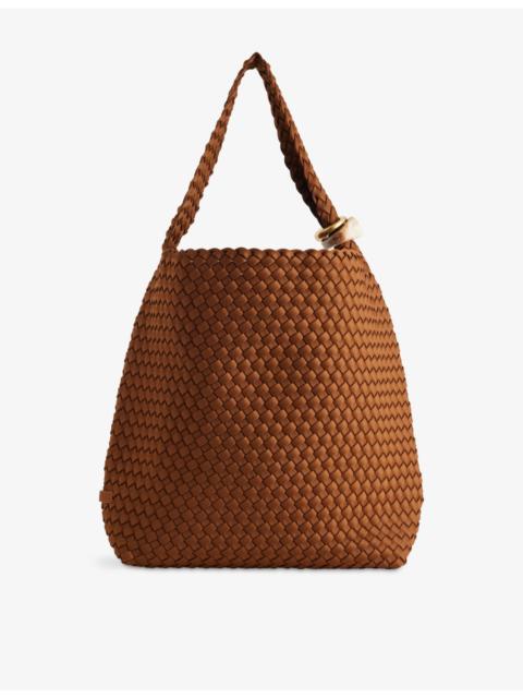 NAGHEDI Nomad Beaded Medium Woven Hobo Bag