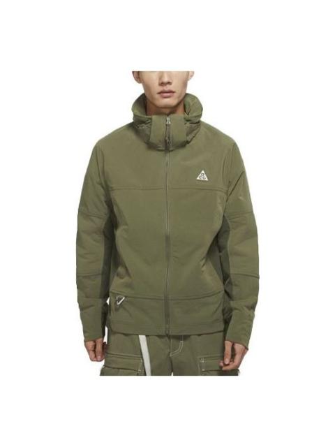 Nike 나이키 Acg 태양 Farer 옥외 단단한 색깔 스포츠 두건 재킷 녹색 DH3104-222