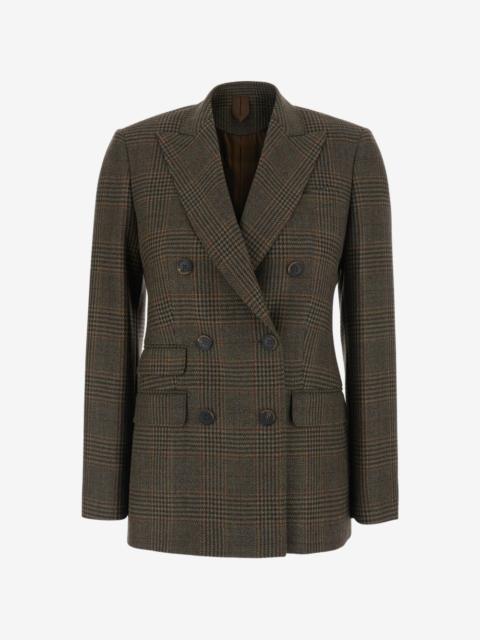Max Mara check-pattern double-breasted jacket