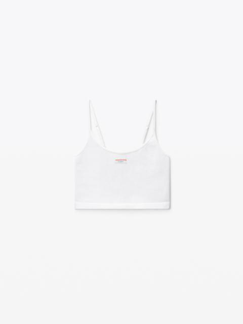 Alexander Wang cropped ribbed cotton cami tank