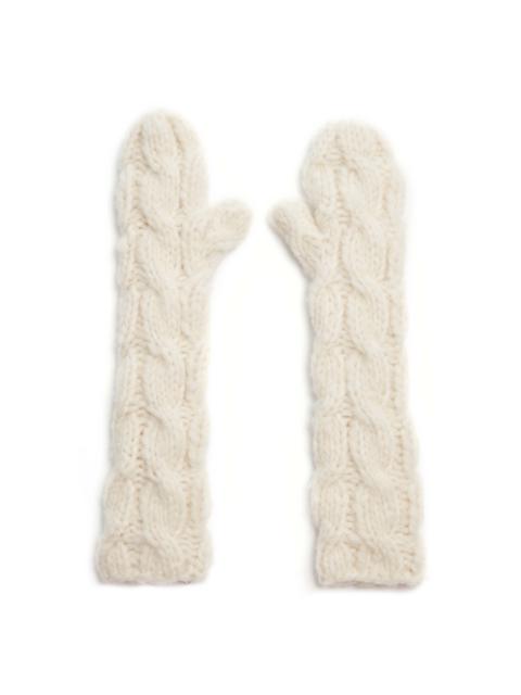 GABRIELA HEARST Scarlett Mittens in Ivory Welfat Cashmere