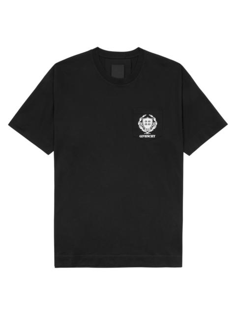 Crest logo-embroidered cotton T-shirt
