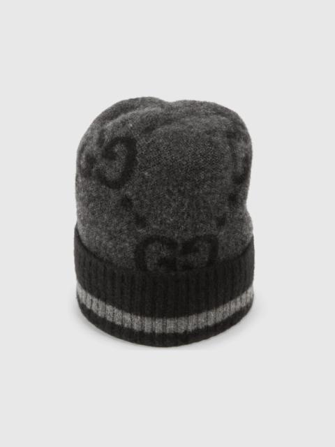 GG knit cashmere hat