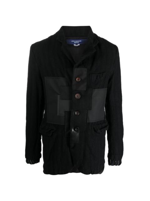 panelled single-breasted jacket